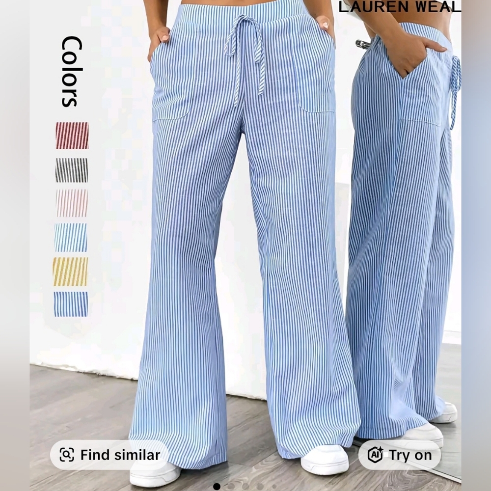 Womens Wide Leg Pant Pull On